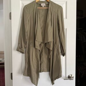 Eliane Rose Draped Utility Jacket – Olive Green